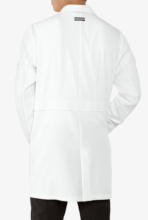 koi Essentials Men's 38" 5-Pocket Lab Coat - White - 2