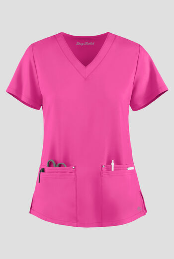 Easy STRETCH Lina Mitered Women's 4-Pocket V-Neck Scrub Top