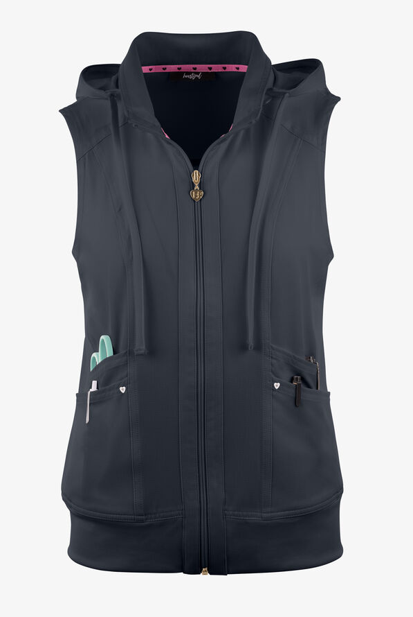 Heartsoul Break on Through Vest with Removable Hoodie, Scrub Vests