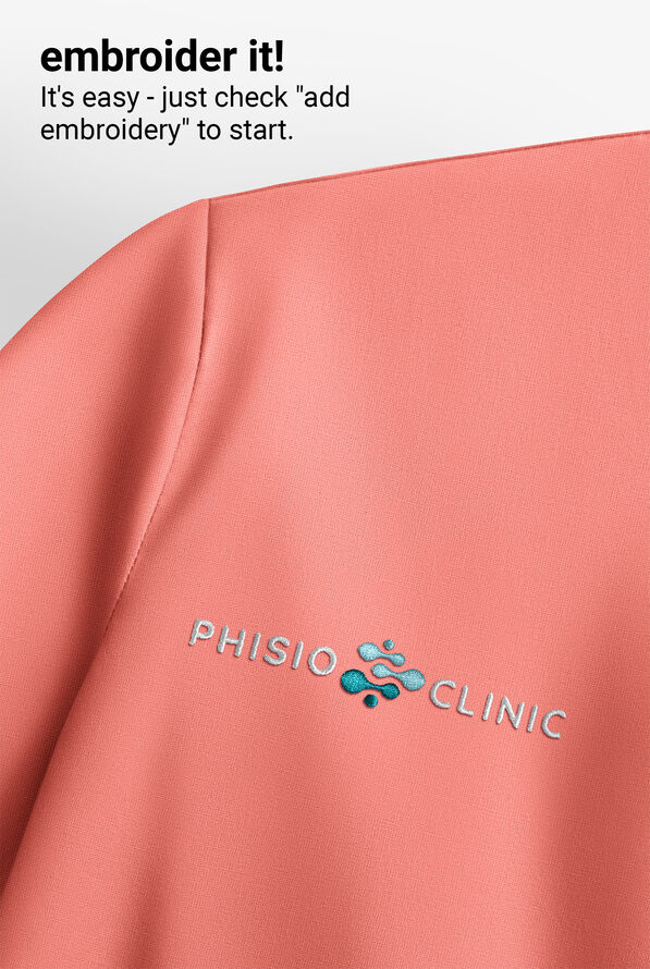 Grey's Anatomy by Barco Spandex STRETCH Avery Women's 2-Pocket Notch Sleeve V-Neck Scrub Top - Bright Papaya - 5