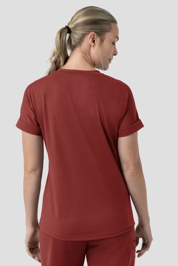 Blusa m&eacute;dica Carhartt Force&reg; Cross-Flex Knits STRETCH con cuello en V y 5 bolsillos para mujer - Amber Terrain - 4