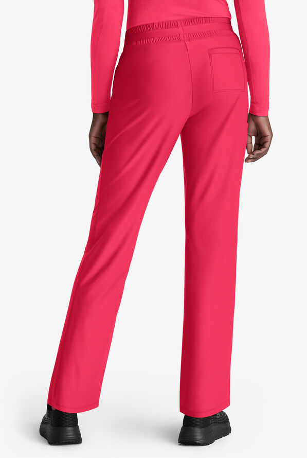 Skechers by Barco Slip-ins Reach Women's 4-Pocket STRETCH Slim Cargo Straight Leg Scrub Pants - Punch Pink - 2