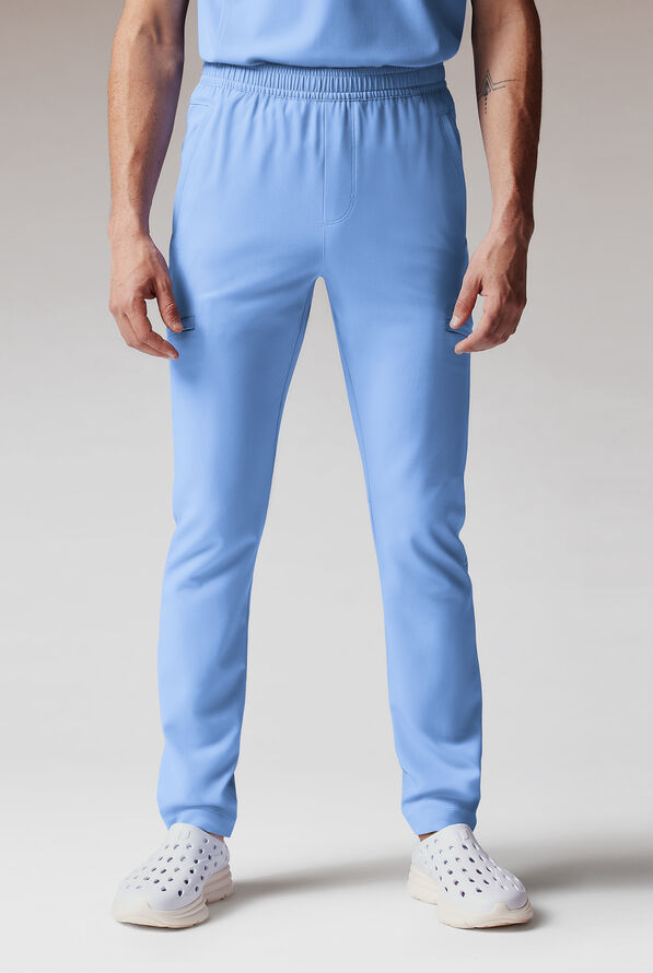 Hypothesis S-A Shift Adaptive Men’s 6-Pocket Tapered Leg Scrub Pant - Ceil Blue - 1