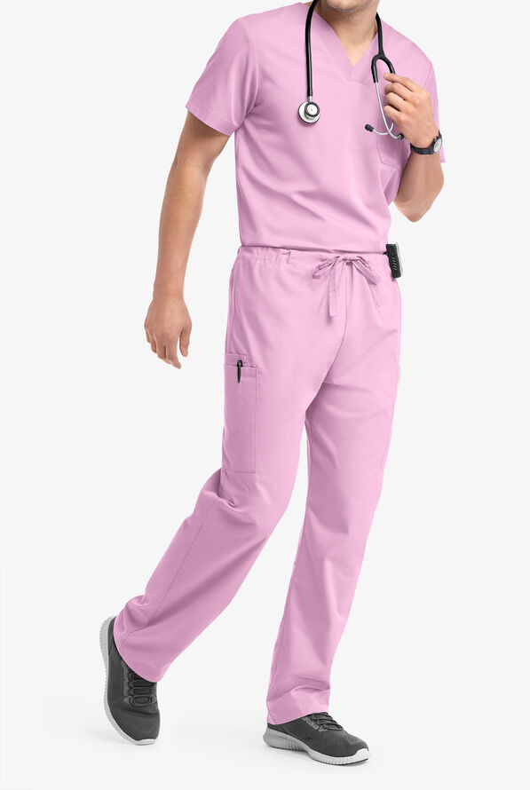 Butter-Soft Core Scrubs Unisex 4-Pocket Cargo Drawstring Scrub Pants- New and Improved - Light Thistle - 6