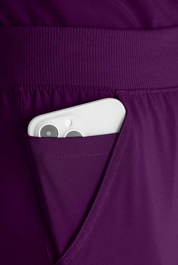 Conjunto de uniforme m&eacute;dico Easy STRETCH con 10 bolsillos para mujer - Eggplant - 7