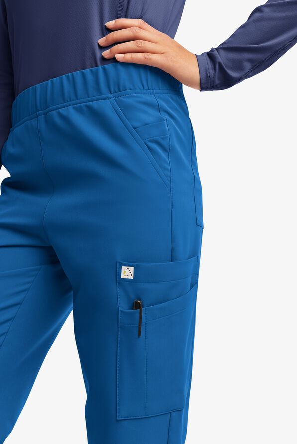 Butter-Soft Women's 13-Pocket Cargo Scrub Pants **Slightly IRREGULAR**  - Royal - 2