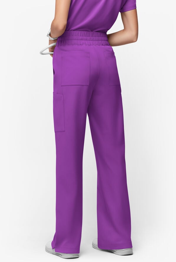 ReSurge Crystal Women's 7-Pocket High Waisted Wide Leg Pant - Fresh Purple - 4