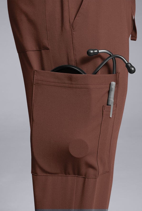 Hypothesis S-R Shift Ready Men's 8-Pocket Cargo Jogger Scrub Pant - Bitter Chocolate - 3