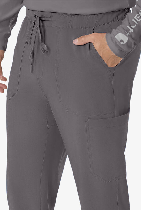 Carhartt Cross-Flex Men's 7-Pocket STRETCH Cargo Jogger Scrub Pants - Pewter - 3