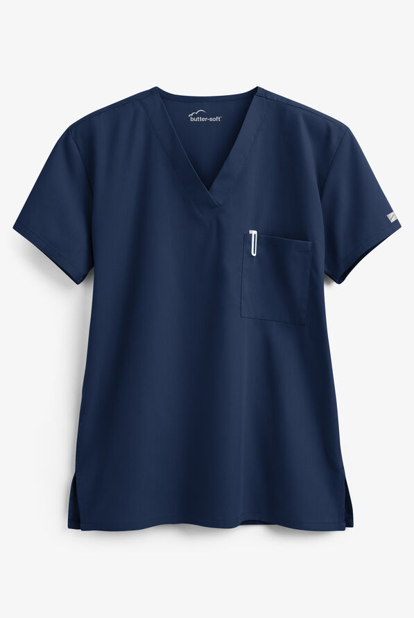 Blusa m&eacute;dica unisex Butter-Soft Core con 1 bolsillo - Navy - 1