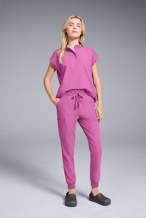 Hypothesis Women's Base 6-Pocket Jogger Scrub Pant - Magneta - 4