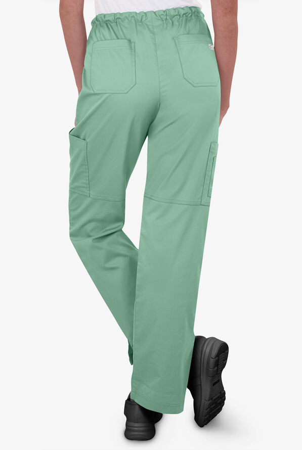 Pantal&oacute;n m&eacute;dico Butter-Soft STRETCH con cord&oacute;n y 10 bolsillos para mujer - Water Mint - 3