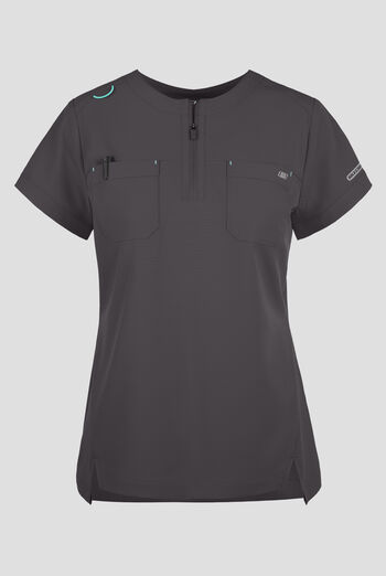 Blusa m&eacute;dica Skechers by Barco MotionTech Trek STRETCH con cuello redondo con cremallera y 2 bolsillos para mujer