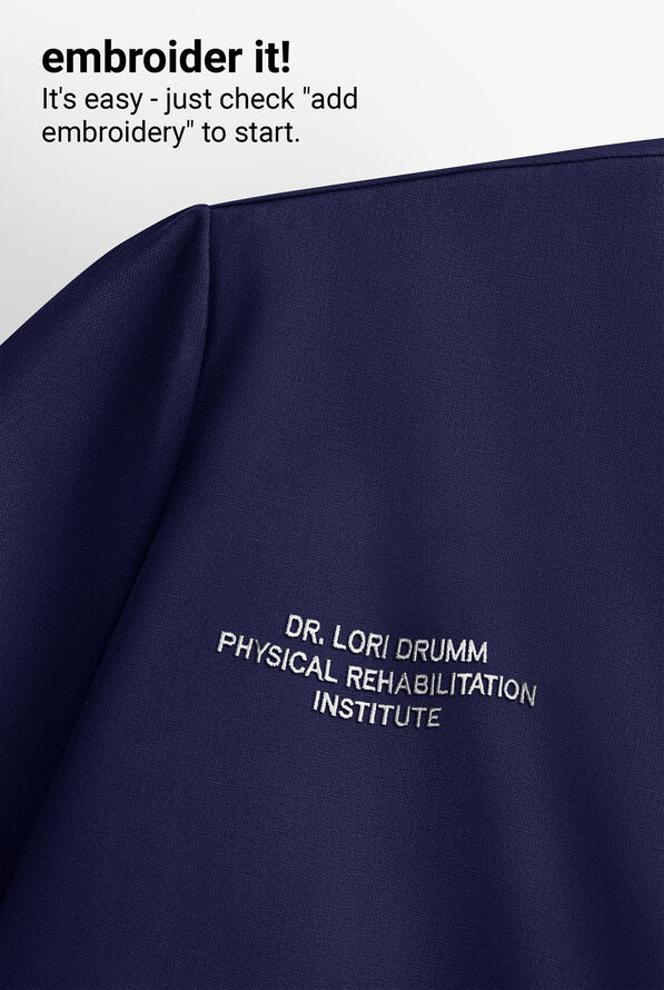 Healing Hands Limited Edition Kiana Women's 1-Pocket STRETCH Quilted V-Neck Scrub Top - Navy - 3