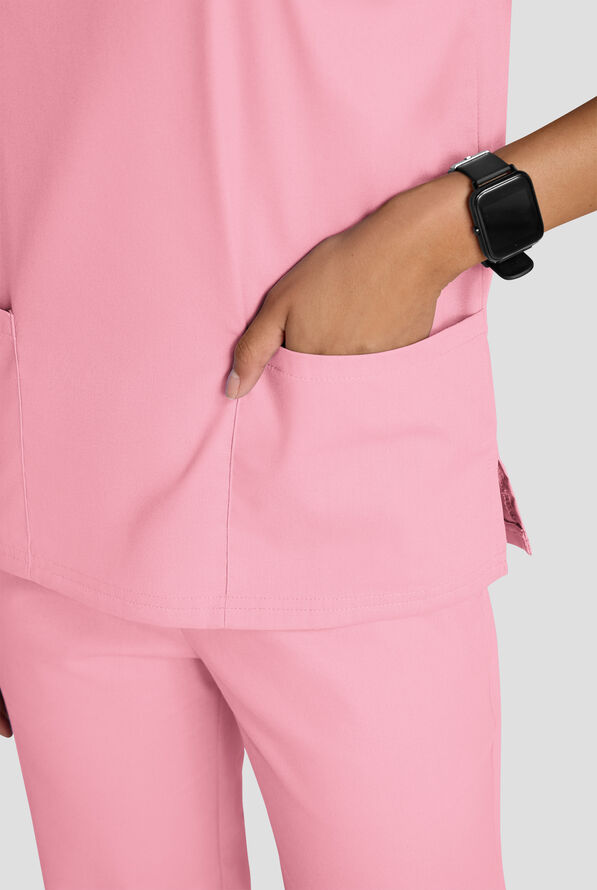 Strictly Scrubs Women's 4-Pocket Scrub Set - Blush - 4