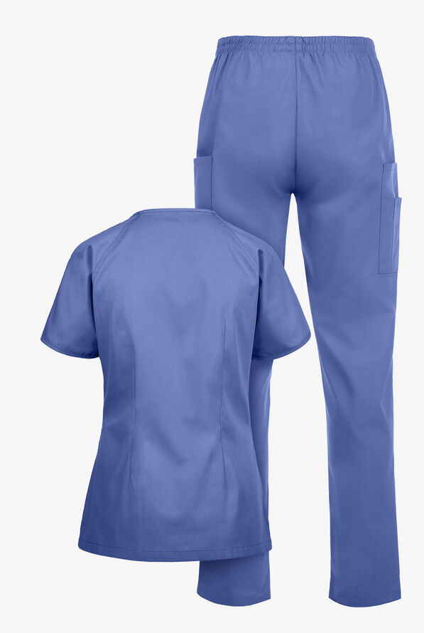 Conjunto de uniforme médico Strictly Scrubs Classic Petite para mujer - Ceil Blue - 4