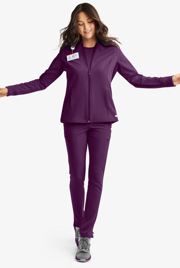 Pantal&oacute;n m&eacute;dico Butter-Soft con piernas delgadas y 7 bolsillos para mujer **Ligeramente IRREGULAR** - Eggplant - 5