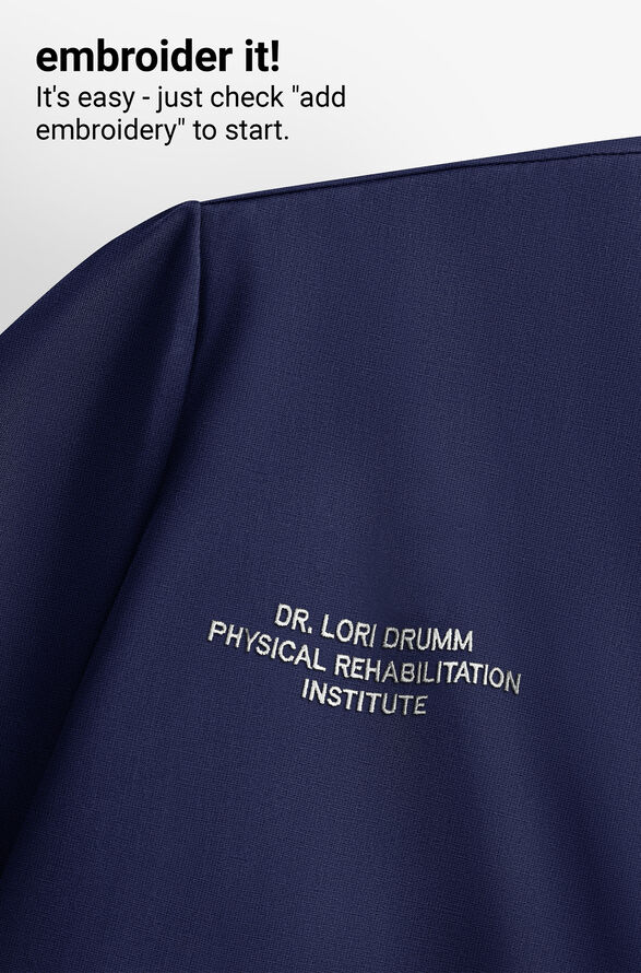 Blusa m&eacute;dica unisex Cherokee Workwear Originals Ultra con cuello en V y 1 bolsillo - Navy - 5