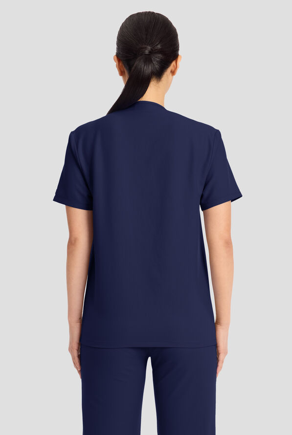 Blusa m&eacute;dica unisex Cherokee Workwear Originals Ultra con cuello en V y 1 bolsillo - Navy - 3