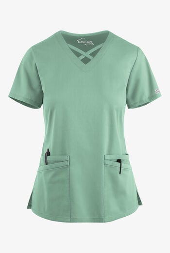 Butter-Soft STRETCH Women's 4-Pocket Crisscross Scrub Top