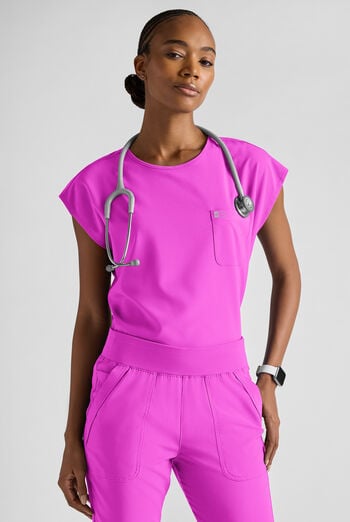 Easy STRETCH Gracie Women's Dolman Sleeve Crew Neck Scrub Top