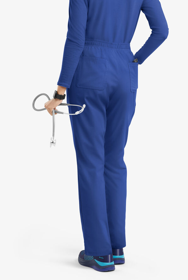 Pantalón médico Butter-Soft Originals de tiro natural estilo cargo con piernas rectas y 8 bolsillos para mujer - Galaxy - 3