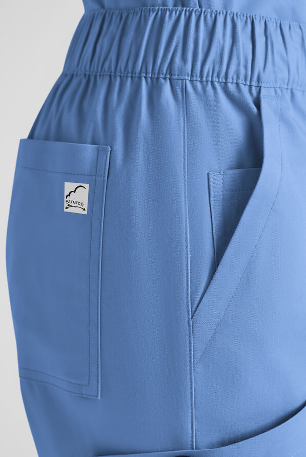 Pantal&oacute;n m&eacute;dico Butter-Soft STRETCH estilo cargo con bragueta y 10 bolsillos para mujer - Ceil Blue - 7