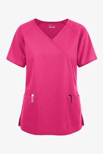 Butter-Soft Originals Women's 3-Pocket Mock Wrap Scrub Top