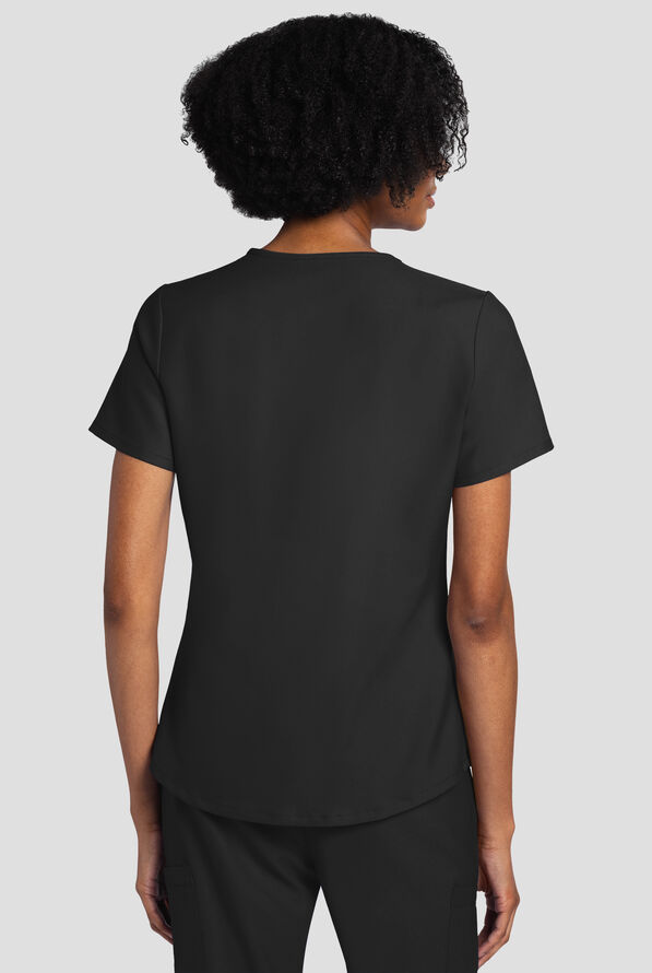 Cherokee Workwear Originals Ultra Women's 3-Pocket V-Neck Scrub Top - Black - 3