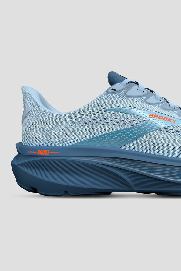 Brooks Men's Ghost 17 Skyway/Moonlight/Orange Athletic Lace Up Shoes - null - 4