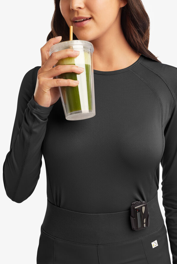 Camiseta médica ReSurge Jade con mangas largas para mujer - Black - 5