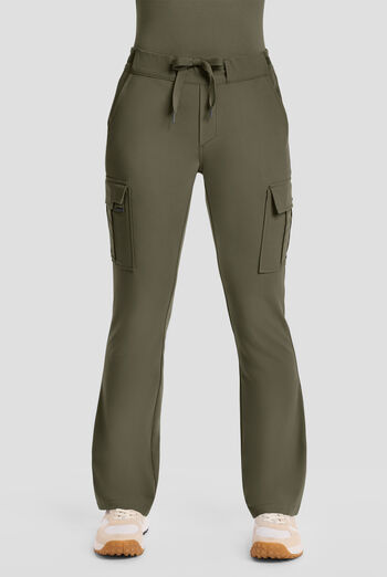 Healing Hands Quest Blair Women's 6-Pocket STRETCH Flare Leg Drawstring Cargo Scrub Pants