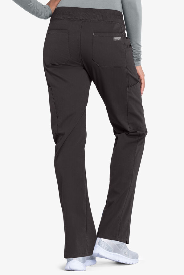 Cherokee Workwear Professionals Women's 6-Pocket STRETCH Pull-On Scrub Pants - Tall - Pewter - 2