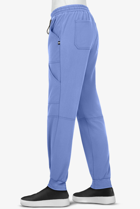 koi Next Gen Good Vibe Women's 7-Pocket STRETCH Jogger Scrub Pants - True Ceil - 2