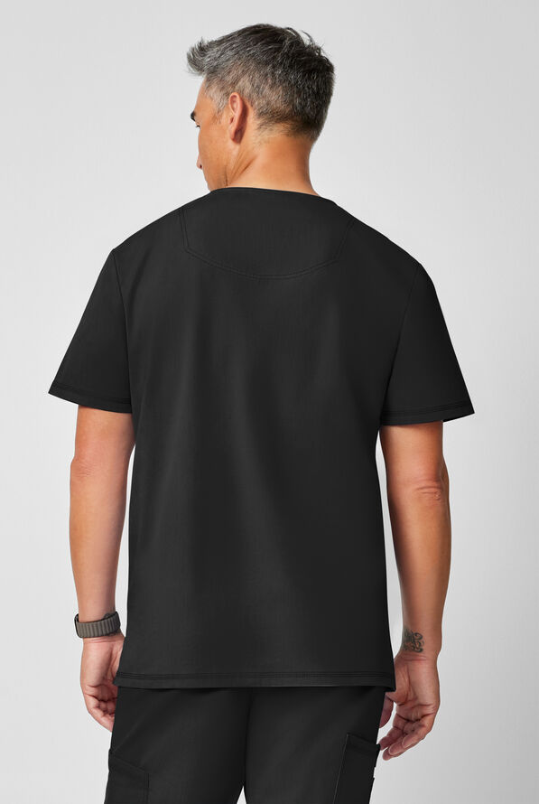 Dickies Forge Men's 3-Pocket V-Neck Scrub Top - Black - 4