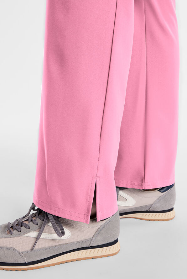 Med Couture Insight Women's 4-Pocket Flare Leg Cargo Scrub Pant - Taffy Pink - 5