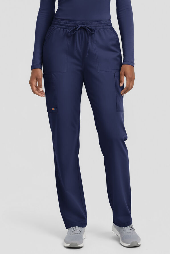 Dickies Forge Women's 6-Pocket Straight Leg Cargo Scrub Pants - Navy - 1