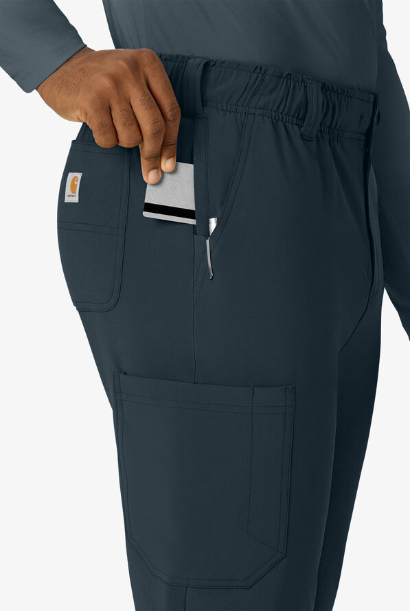 Pantal&oacute;n m&eacute;dico Carhartt Cross-Flex STRETCH estilo cargo con 8 bolsillos para hombre - Navy - 3