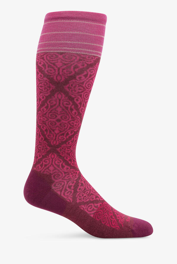 Sockwell The Raj Women's 20-30 mmHg Firm Compression Socks - Mulberry - 1
