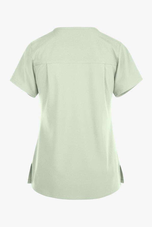 Carhartt Cross-Flex Force Women's 1-Pocket STRETCH Knit Panel Tuck In Scrub Top - Big Sky - 2