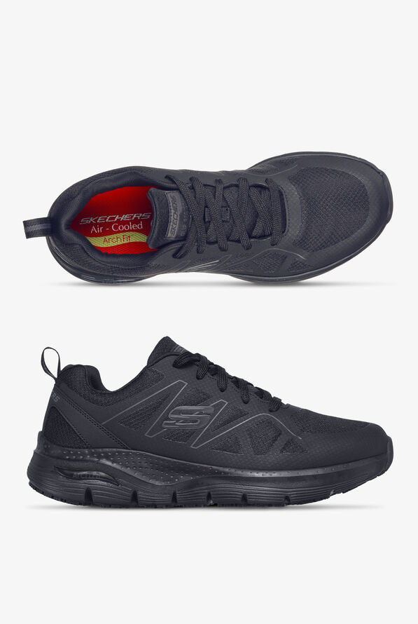 Skechers Work Men's Arch Fit SR Axtell Athletic Lace Up Shoes - Black - 1