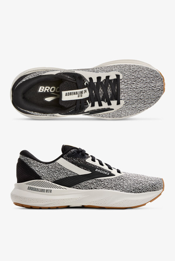 Brooks Women's Adrenaline GTS 24 Coconut/Black/Biscuit Athletic Lace Up Shoes - null - 1