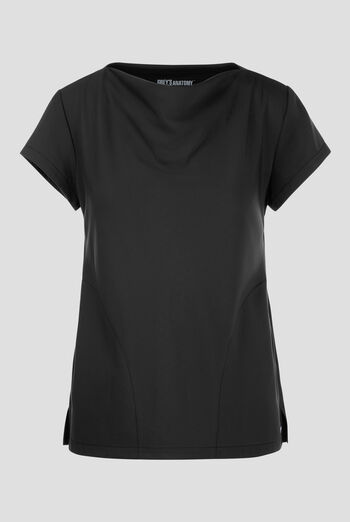 Grey's Anatomy by Barco Spandex STRETCH Marisol Women's 2-Pocket Cap Sleeve Cowl Neck Scrub Top