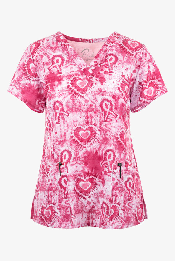 Maevn Pink Strength Breast Cancer Awareness Women's 3Pocket STRETCH V