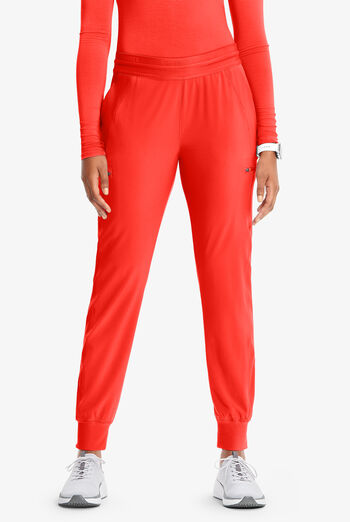 Infinity GNR8 Women's 4-Pocket STRETCH Rib-Knit Internal Drawstring Cargo Jogger Scrub Pants