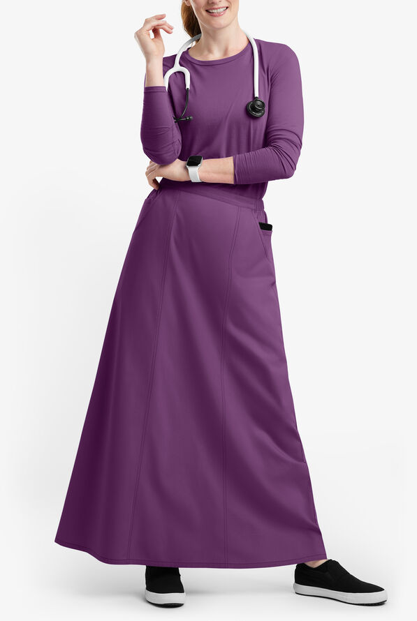 Butter-Soft Originals Women's 4-Pocket Gored Ankle-length Skirt - Eggplant - 4