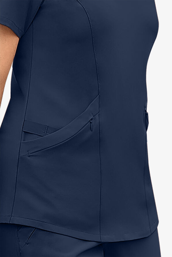 Wink Renew Women's 4-Pocket STRETCH V-Neck Scrub Top - Navy - 3