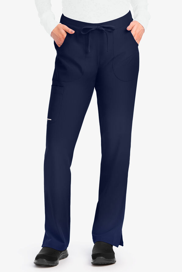 Skechers by Barco Reliance Women's 3-Pocket STRETCH Cargo Drawstring Scrub Pants - Navy - 1