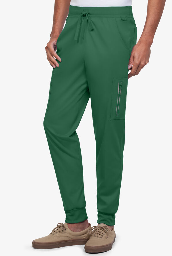 Advantage STRETCH Men's 9-Pocket Knit Waistband Jogger Scrub Pants - Hunter - 1