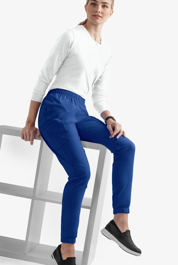 Butter-Soft Core Women's 6-Pocket Jogger Cargo Scrub Pants - Tall - Galaxy - 2